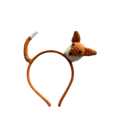 Animal Head Hair Band Orange Fox