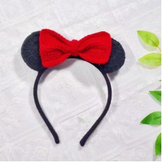 Animal Head Hair Band Red Bow Mouse Ears