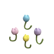 3D Cherry Tulip with Smiling Stem