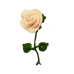 3D Rose with Drooping Leaf