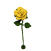 3D Rose with Drooping Leaf