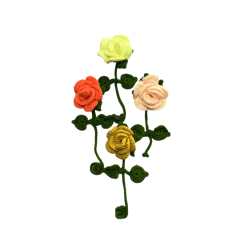 3D Rose with Drooping Leaf