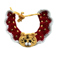 Red Collar with Tiger Head